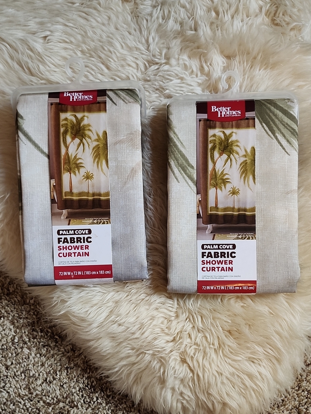 Fabric Palm Trees Shower Curtain - NWT